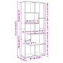 Wooden room divider bookcase in Sonoma oak engineering 67x25x161.5 cm by , Bookcases and shelves - Ref: Foro24-858077, Price:...