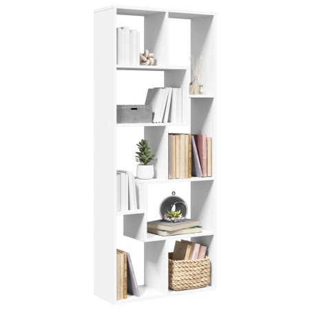 White engineering wood divider bookcase 67x25x161.5 cm by , Bookcases and shelves - Ref: Foro24-858075, Price: 83,76 €, Disco...