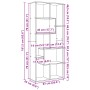 White engineering wood divider bookcase 67x25x161.5 cm by , Bookcases and shelves - Ref: Foro24-858075, Price: 83,76 €, Disco...