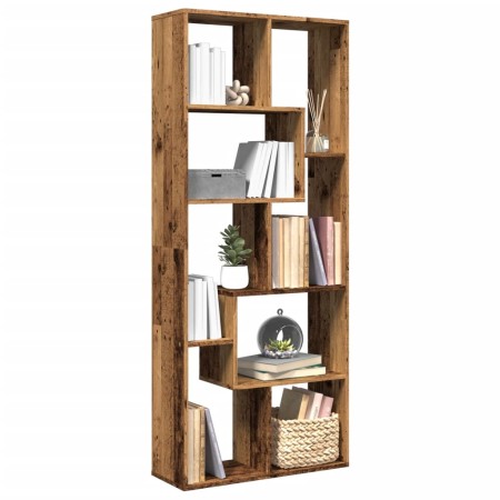 Librería divisora madera ingeniería envejecida 67x25x161,5 cm de , Librerías y estanterías - Ref: Foro24-858082, Precio: 81,4...