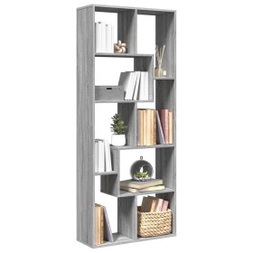 Wooden gray Sonoma engineering divider bookcase 67x25x161.5 cm by , Bookcases and shelves - Ref: Foro24-858080, Price: 83,76 ...