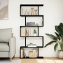 Black engineered wood 5-level divider bookshelf 70x24x161cm by , Bookcases and shelves - Ref: Foro24-858094, Price: 75,32 €, ...