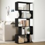 Black engineered wood 5-level divider bookshelf 70x24x161cm by , Bookcases and shelves - Ref: Foro24-858094, Price: 75,32 €, ...