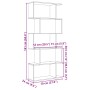 Black engineered wood 5-level divider bookshelf 70x24x161cm by , Bookcases and shelves - Ref: Foro24-858094, Price: 75,32 €, ...