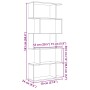 Divider bookcase 5 levels gray wood concrete 70x24x161 cm by , Bookcases and shelves - Ref: Foro24-858096, Price: 71,54 €, Di...