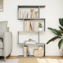 Divider bookcase 4 levels, gray wood and concrete, 70x24x129 cm by , Bookcases and shelves - Ref: Foro24-858105, Price: 56,79...