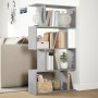 Divider bookcase 4 levels, gray wood and concrete, 70x24x129 cm by , Bookcases and shelves - Ref: Foro24-858105, Price: 56,79...