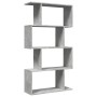 Divider bookcase 4 levels, gray wood and concrete, 70x24x129 cm by , Bookcases and shelves - Ref: Foro24-858105, Price: 56,79...