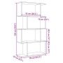 Divider bookcase 4 levels, gray wood and concrete, 70x24x129 cm by , Bookcases and shelves - Ref: Foro24-858105, Price: 56,79...