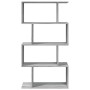 Divider bookcase 4 levels in Sonoma grey wood 70x24x129 cm by , Bookcases and shelves - Ref: Foro24-858107, Price: 64,24 €, D...