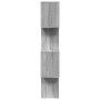 Divider bookcase 4 levels in Sonoma grey wood 70x24x129 cm by , Bookcases and shelves - Ref: Foro24-858107, Price: 64,24 €, D...