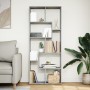 Wooden divider bookcase in gray concrete engineering, 67x25x161.5cm by , Bookcases and shelves - Ref: Foro24-858078, Price: 8...