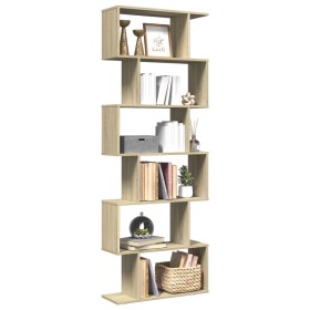 Librería divisora 6 niveles madera roble Sonoma 70x24x193 cm by , Bookcases and shelves - Ref: Foro24-858086, Price: 82,99 €,...