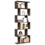 Divider bookcase 6 levels brown oak wood 70x24x193 cm by , Bookcases and shelves - Ref: Foro24-858090, Price: 84,46 €, Discou...