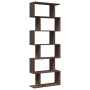 Divider bookcase 6 levels brown oak wood 70x24x193 cm by , Bookcases and shelves - Ref: Foro24-858090, Price: 84,46 €, Discou...