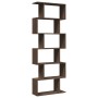 Divider bookcase 6 levels brown oak wood 70x24x193 cm by , Bookcases and shelves - Ref: Foro24-858090, Price: 84,46 €, Discou...