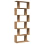 Divider bookcase 6 levels oak wood artisan 70x24x193 cm by , Bookcases and shelves - Ref: Foro24-858092, Price: 82,64 €, Disc...