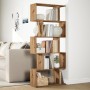 Divider bookcase 5 levels oak wood artisan 70x24x161 cm by , Bookcases and shelves - Ref: Foro24-858101, Price: 71,54 €, Disc...