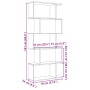 Divider bookcase 5 levels oak wood artisan 70x24x161 cm by , Bookcases and shelves - Ref: Foro24-858101, Price: 71,54 €, Disc...