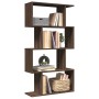 Divider bookcase 4 levels brown oak wood 70x24x129 cm by , Bookcases and shelves - Ref: Foro24-858108, Price: 64,24 €, Discou...