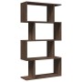 Divider bookcase 4 levels brown oak wood 70x24x129 cm by , Bookcases and shelves - Ref: Foro24-858108, Price: 64,24 €, Discou...