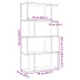 Divider bookcase 4 levels brown oak wood 70x24x129 cm by , Bookcases and shelves - Ref: Foro24-858108, Price: 64,24 €, Discou...