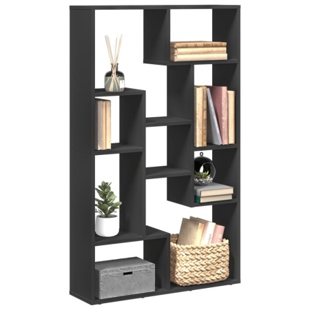 Schwarzes Regal aus Ingenieurholz 72x20x120 cm von , Bücherregale und Regale - Ref: Foro24-858157, Preis: 79,29 €, Rabatt: %