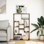 Engineered wood smoked oak bookshelf 72x20x120 cm by , Bookcases and shelves - Ref: Foro24-858160, Price: 69,20 €, Discount: %