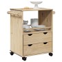 Carrito de cocina OTTA madera maciza de pino 71x45x80 cm de , Carros de cocina y comedor - Ref: Foro24-4013465, Precio: 150,1...