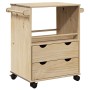 Carrito de cocina OTTA madera maciza de pino 71x45x80 cm de , Carros de cocina y comedor - Ref: Foro24-4013465, Precio: 150,1...