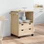 Carrito de cocina OTTA madera maciza de pino 71x45x80 cm de , Carros de cocina y comedor - Ref: Foro24-4013465, Precio: 150,1...