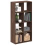 Wooden engineering brown oak divider bookcase 69.5x29x137.5cm by , Bookcases and shelves - Ref: Foro24-858027, Price: 86,13 €...