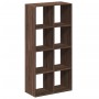 Wooden engineering brown oak divider bookcase 69.5x29x137.5cm by , Bookcases and shelves - Ref: Foro24-858027, Price: 86,13 €...