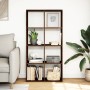 Wooden engineering brown oak divider bookcase 69.5x29x137.5cm by , Bookcases and shelves - Ref: Foro24-858027, Price: 86,13 €...