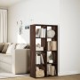 Wooden engineering brown oak divider bookcase 69.5x29x137.5cm by , Bookcases and shelves - Ref: Foro24-858027, Price: 86,13 €...