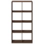 Wooden engineering brown oak divider bookcase 69.5x29x137.5cm by , Bookcases and shelves - Ref: Foro24-858027, Price: 86,13 €...