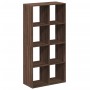 Wooden engineering brown oak divider bookcase 69.5x29x137.5cm by , Bookcases and shelves - Ref: Foro24-858027, Price: 86,13 €...