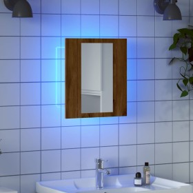 Armario de baño con espejo LED madera roble artisan 40x12x45 cm de , Tocadores de baño - Ref: Foro24-856280, Precio: 49,73 €,...