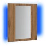 Armario de baño con espejo LED madera roble artisan 40x12x45 cm de , Tocadores de baño - Ref: Foro24-856280, Precio: 49,73 €,...