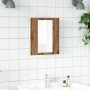 Armario de baño con espejo LED madera roble artisan 40x12x45 cm de , Tocadores de baño - Ref: Foro24-856280, Precio: 49,73 €,...