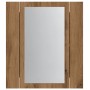 Armario de baño con espejo LED madera roble artisan 40x12x45 cm de , Tocadores de baño - Ref: Foro24-856280, Precio: 49,73 €,...