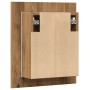 Armario de baño con espejo LED madera roble artisan 40x12x45 cm de , Tocadores de baño - Ref: Foro24-856280, Precio: 49,73 €,...