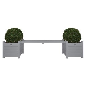 Gray flower pots with bench, Esschert Design CF33G by Esschert Design, Pots and planters - Ref: Foro24-404625, Price: 179,24 ...