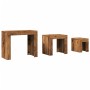 Mesas de centro apilables 3 uds madera de ingeniería envejecida by , Coffee table - Ref: Foro24-856672, Price: 67,99 €, Disco...