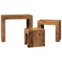 Mesas de centro apilables 3 uds madera de ingeniería envejecida by , Coffee table - Ref: Foro24-856672, Price: 67,99 €, Disco...