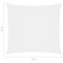 Toldo de vela cuadrado tela Oxford blanco 7x7 m de vidaXL, Sombrillas - Ref: Foro24-135253, Precio: 151,65 €, Descuento: %