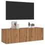 Wand-TV-Möbel aus Eichen-Ingenieurholz, handgefertigt, 100x30x30 cm. von , TV-Möbel - Ref: Foro24-856019, Preis: 57,23 €, Rab...