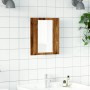 Armario de baño con espejo LED madera envejecida 40x12x45 cm de , Tocadores de baño - Ref: Foro24-856279, Precio: 49,99 €, De...