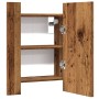 Bathroom cabinet with LED mirror, aged wood, 40x12x45 cm. by , bathroom vanities - Ref: Foro24-856279, Price: 49,73 €, Discou...