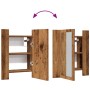 Bathroom cabinet with LED mirror, aged wood, 40x12x45 cm. by , bathroom vanities - Ref: Foro24-856279, Price: 49,73 €, Discou...